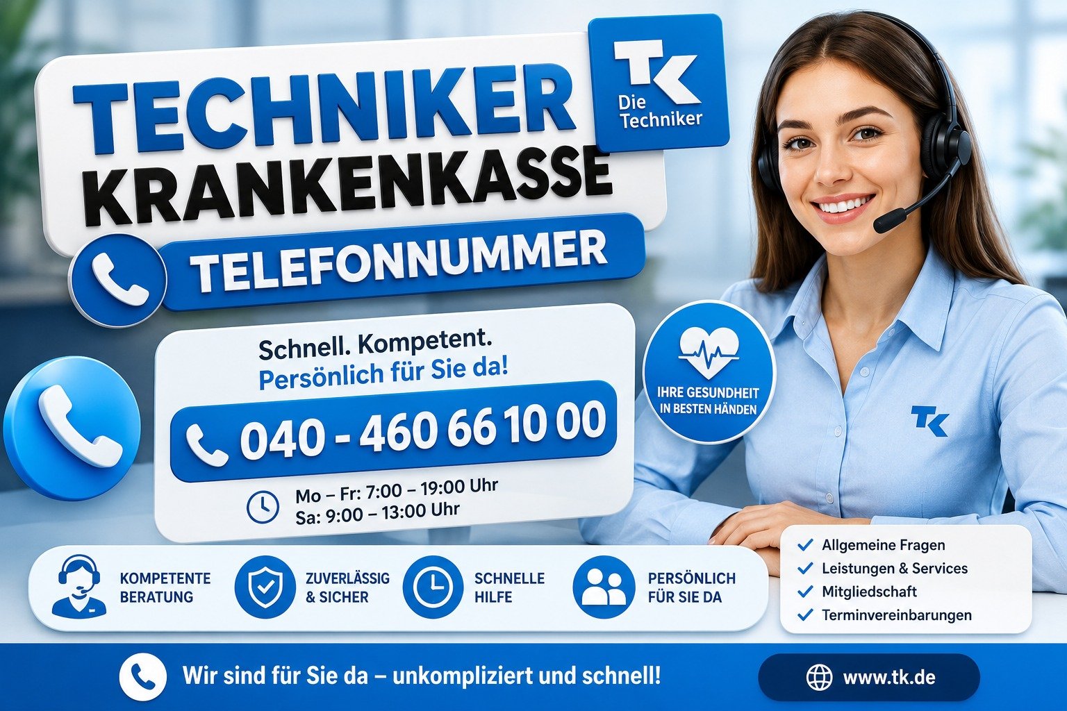 techniker krankenkasse telefonnummer
